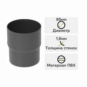 Муфта трубы Альта-Профиль Элит ПВХ Графит